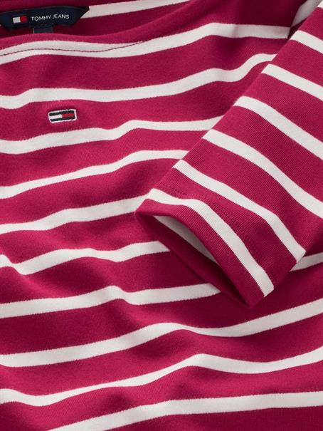 TJW BOAT NECK TOP LS brilliant berry - stripe