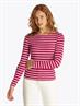 TJW BOAT NECK TOP LS brilliant berry - stripe