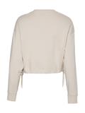 TJW BXY CROP BADGE DRAWSTR CREW stony beige