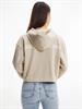 TJW BXY CROP TAPING HOODIE savannah sand