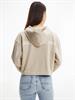 TJW BXY CROP TAPING HOODIE savannah sand