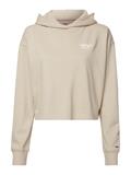 TJW BXY CROP TAPING HOODIE savannah sand