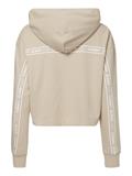 TJW BXY CROP TAPING HOODIE savannah sand