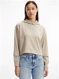 TJW BXY CROP TAPING HOODIE savannah sand