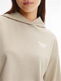 TJW BXY CROP TAPING HOODIE savannah sand