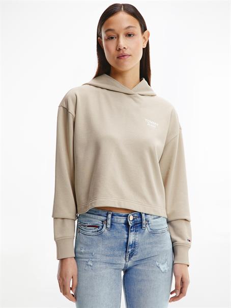 TJW BXY CROP TAPING HOODIE savannah sand