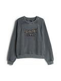 TJW BXY LEOPARD VARSITY CREW black