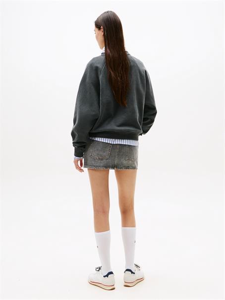 TJW BXY LEOPARD VARSITY CREW black