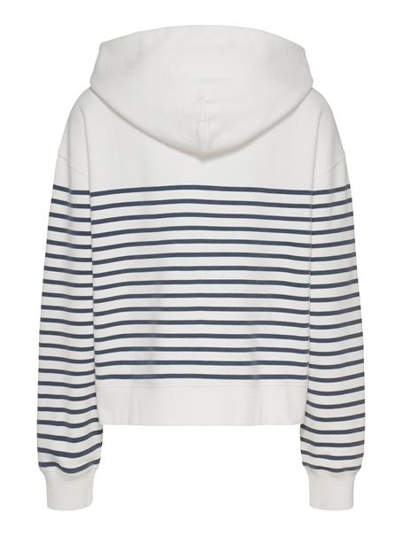 TJW BXY SCRIPT LOGO ZIP THRU ecru - navy stripe