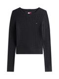 TJW CABLE ESSENTIAL SWEATER black