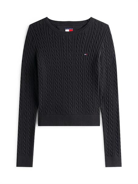 TJW CABLE ESSENTIAL SWEATER black