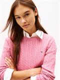 TJW CABLE ESSENTIAL SWEATER mystic pink