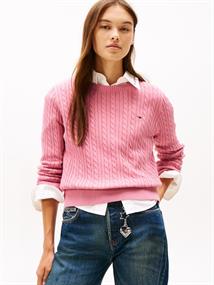 TJW CABLE ESSENTIAL SWEATER mystic pink
