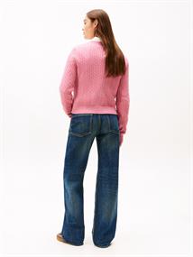 TJW CABLE ESSENTIAL SWEATER mystic pink