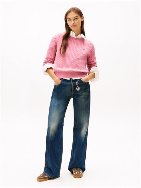 TJW CABLE ESSENTIAL SWEATER mystic pink