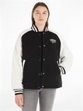 TJW CORD WOOL MIX LETTERMAN black