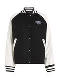 TJW CORD WOOL MIX LETTERMAN black