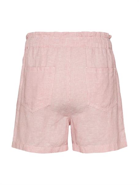 TJW COTTON LINEN SHORT precious pink - stripe