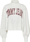 TJW CROP COLLEGE CABLE SWEATER ecru