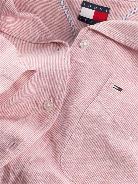 TJW CRP LINEN SS SHIRT precious pink-stripe