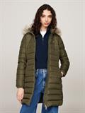 TJW ESSENTIAL HOODED DOWN COAT fatigue green