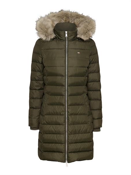 TJW ESSENTIAL HOODED DOWN COAT fatigue green