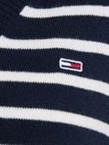 TJW ESSENTIAL VNECK SWEATER EXT navy - white stripe