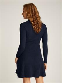 TJW F&F POLO CABLE SWEATER DRESS dark night navy