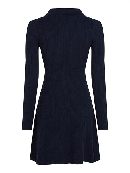 TJW F&F POLO CABLE SWEATER DRESS dark night navy