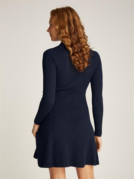 TJW F&F POLO CABLE SWEATER DRESS dark night navy