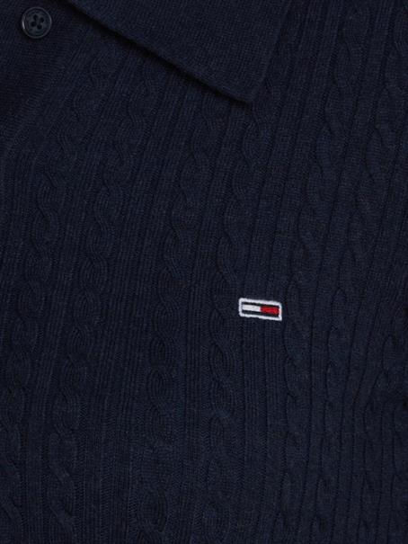 TJW F&F POLO CABLE SWEATER DRESS dark night navy
