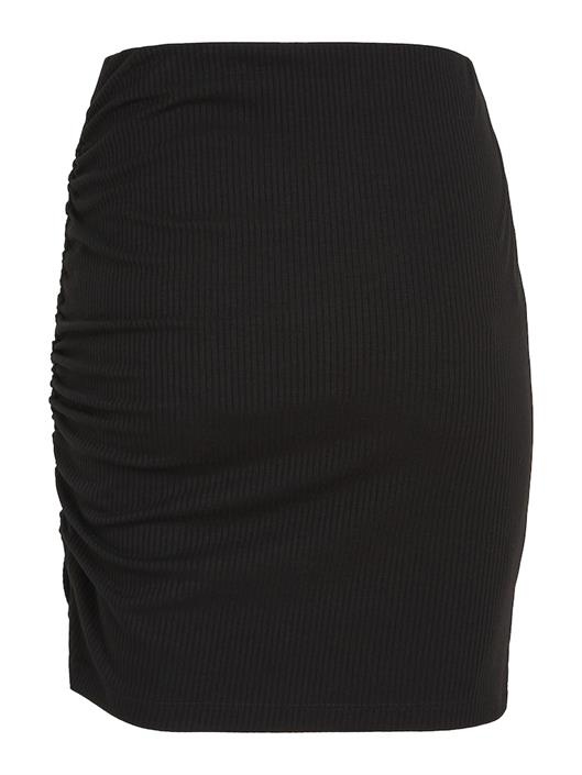 tjw-gathering-rib-mini-skirt-black