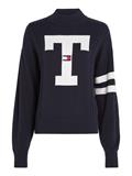 TJW LETTERMAN FLAG SWEATER desert sky