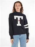 TJW LETTERMAN FLAG SWEATER desert sky