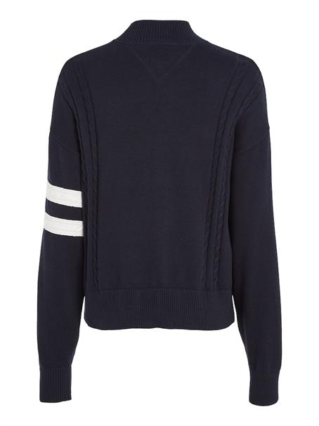 TJW LETTERMAN FLAG SWEATER desert sky