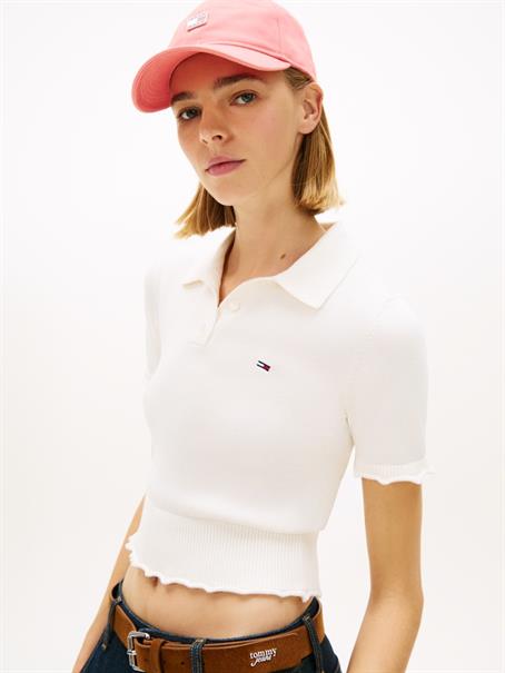 TJW LETTUCE POLO SWEATER ancient white