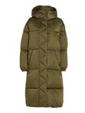 TJW LONG SATIN PUFFER drab olive green
