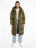 TJW LONG SATIN PUFFER drab olive green
