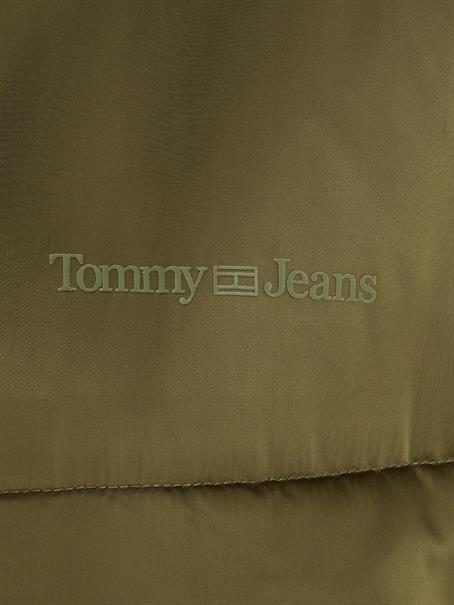 TJW LONG SATIN PUFFER drab olive green