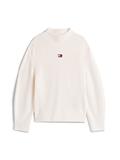 TJW MOCKNECK BADGE SWEATER ancient white