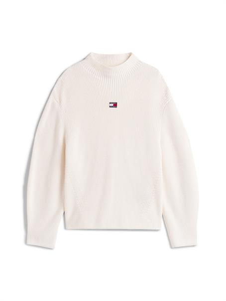 TJW MOCKNECK BADGE SWEATER ancient white
