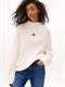 TJW MOCKNECK BADGE SWEATER ancient white