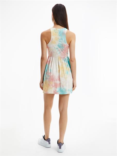 TJW MULTI TIE DYE SKATER DRESS tie dye multi