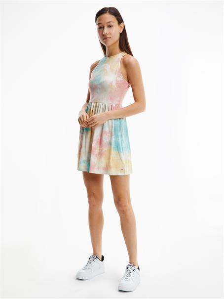 TJW MULTI TIE DYE SKATER DRESS tie dye multi