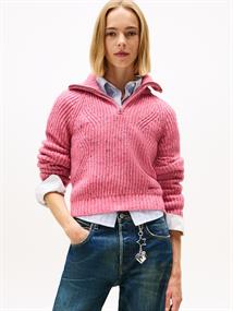 TJW NEP 1/4 ZIP SWEATER mystic pink