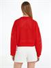 TJW OPEN STITCH FLAG SWEATER deep crimson