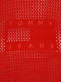 TJW OPEN STITCH FLAG SWEATER deep crimson