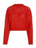 TJW OPEN STITCH FLAG SWEATER deep crimson