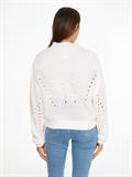 TJW OVRSZD FLAG STITCH SWEATER ecru