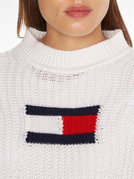 TJW OVRSZD FLAG STITCH SWEATER ecru